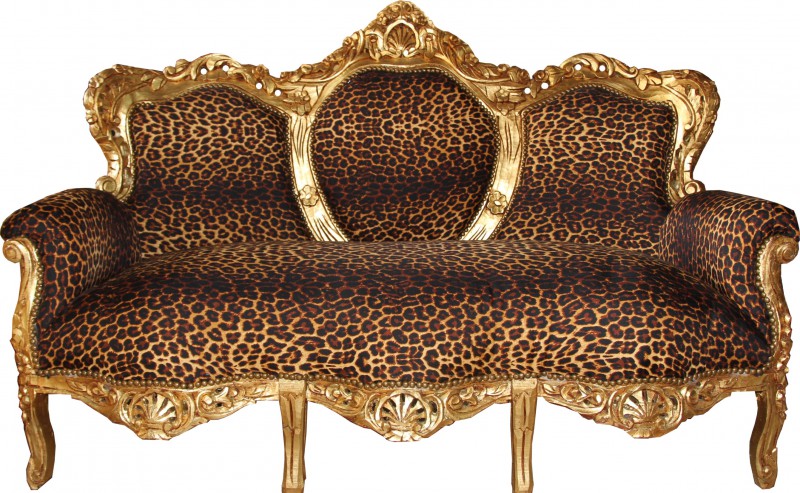 Casa Padrino baroque 3 places Leopard / Or "King"- Meubles antiques